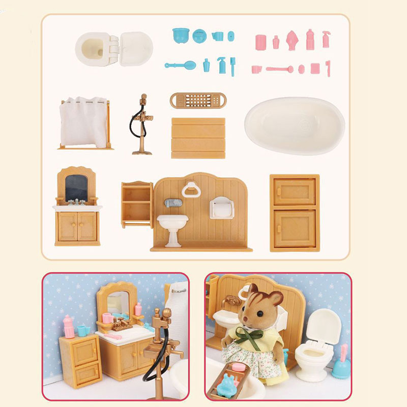 Miniatur rumah boneka kotak ha - Kids Toys Kitchen Set ulasan dan harga